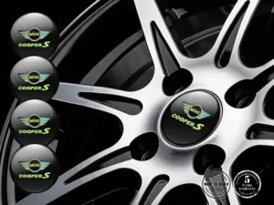 Mini Cooper Rim Decals for Cars Luxury Domed Logos